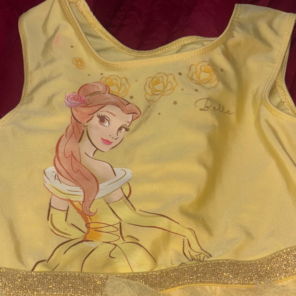 Girls' Yellow Princess Tulle Costume Dress - Picture 3 of 5